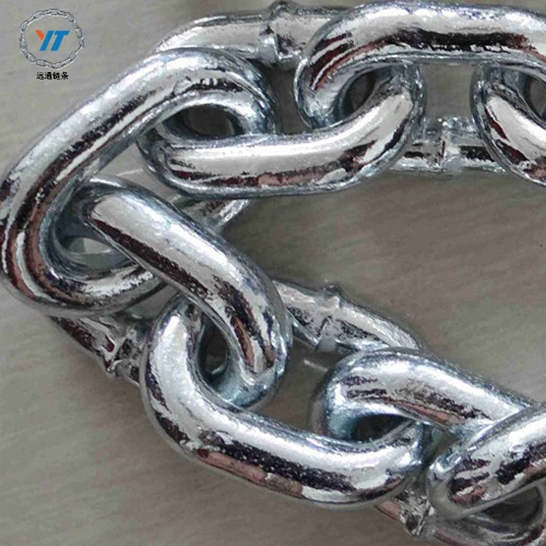 Galvanized DIN5685 Short Double Loop Link Chain Weldless Knotted Chain
