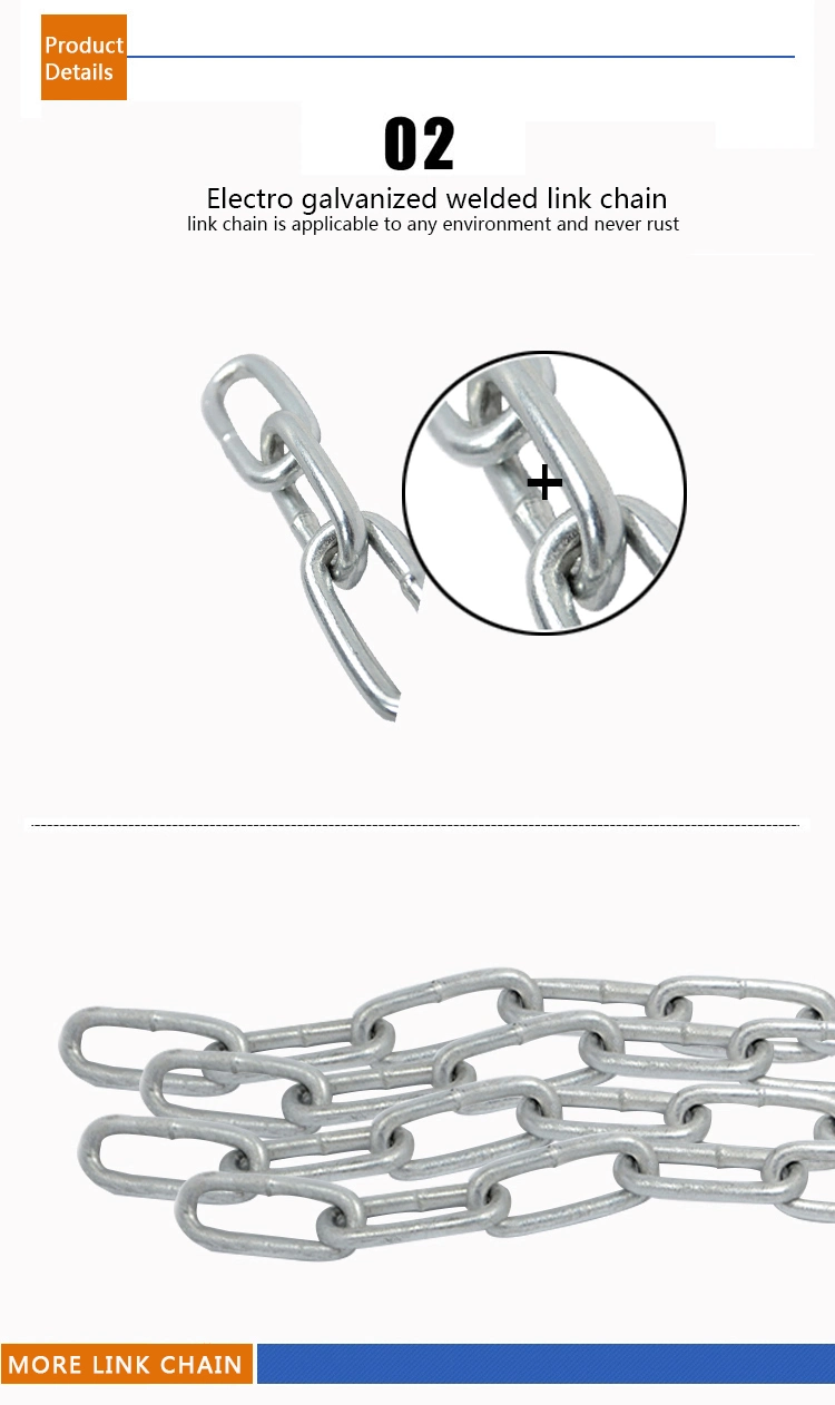 Galvanized Welded Carbon Steel Long Link Chain for Riverside