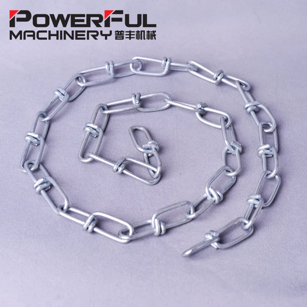 1mm Diameter Galvanized Double Loop Link Chain DIN5686 Weldless Knotted Link Chain 316 Stainless Steel Link Chain