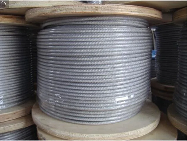 6X7galvanized Steel Wire Rope/Transparent PVC Coated/Galvanized Wire Rope