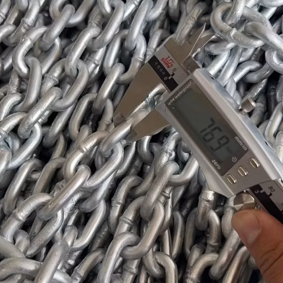 Galvanized DIN5685 Short Double Loop Link Chain Weldless Knotted Chain