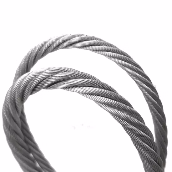 High Tensile Strength 6*19s+FC Zinc Coated Steel Wire Rope 12 mm 21 mm 23 mm for Well Drilling