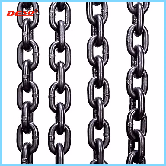 Alloy Steel Black G80 Short Link Chain for Lifting Purpose with Standard En818