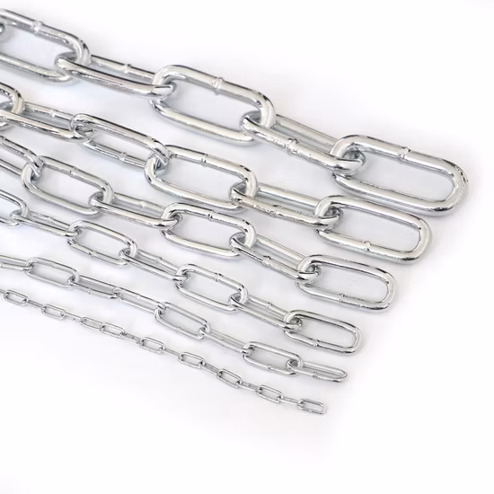 Hardware Electric Galvanzied Welded Steel Long Link Chain Q235 Metal Chain