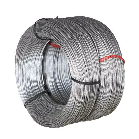 Factory 6X24+7FC Ungalvanized Steel Wire Rope for Tying and Binding