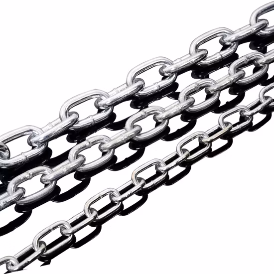 Lifting Chain G80 G43 Mining High Strength Welded Heavy Iron Round Lifting Link Black Mining Chain